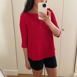 Claudie Pierlot Paris red top lace pattern and bow